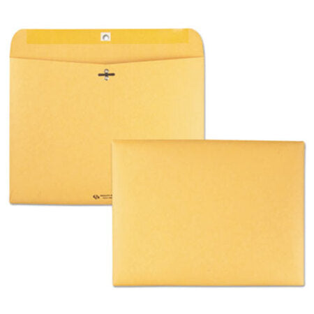Quality Park™ Redi-File Clasp Envelope, #90, Cheese Blade Flap, Clasp/Gummed Closure, 9 x 12, Brown Kraft, 100/Box - Box of 1 - QUA-38090-BX