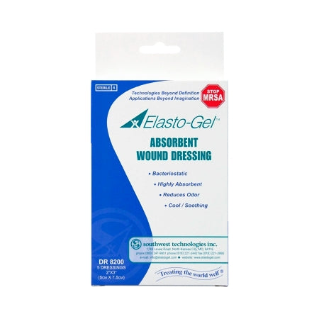 Southwest Technologies Bacteriostatic Wound Dressing Elasto-Gel™ 2 X 3 Inch Rectangle - Case of 200 - DR8200-CS
