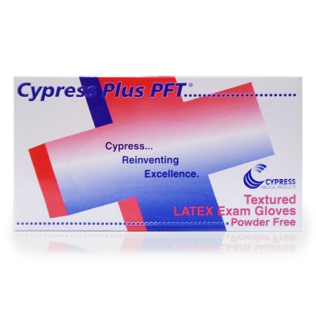 McKesson Medical Surgical Exam Glove Cypress Plus® PFT Medium NonSterile Latex Standard Cuff Length Fully Textured Ivory Not Rated - Case of 1000 - 23-94-CS
