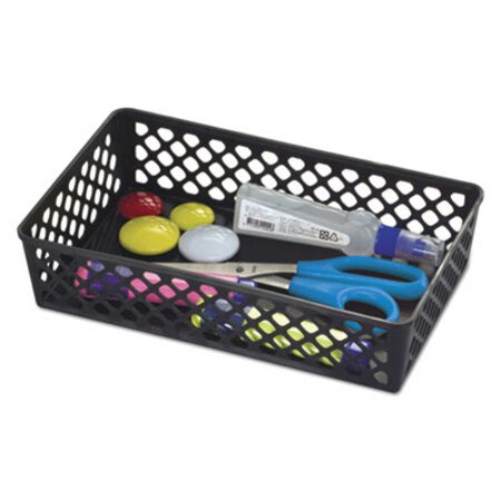 Officemate Recycled Supply Basket, Plastic, 10.06 x 6.13 x 2.38, Black, 2/Pack - Each - OIC-26202-EA