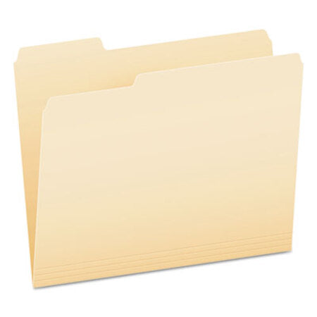Pendaflex® SmartShield Top Tab File Folders, 1/3-Cut Tabs: Assorted, Letter Size, Manila, 100/Box - Box of 1 - PFX-62702-BX