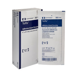 Cardinal Adhesive Dressing Telfa™ 4 X 10 Inch Nonwoven Rectangle White Sterile - Each - 7542-EA