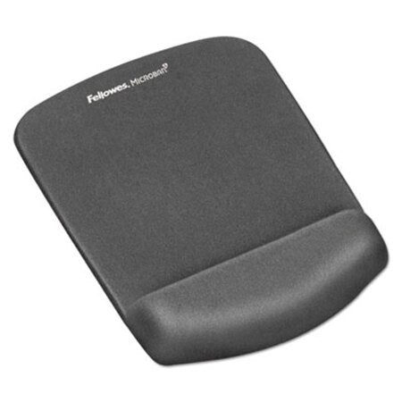 Fellowes® PlushTouch Mouse Pad with Wrist Rest, 7.25 x 9.37, Graphite - Each - FEL-9252201-EA