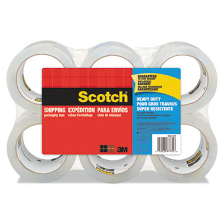 Scotch® 3850 Heavy-Duty Packaging Tape, 3" Core, 1.88" x 54.6 yds, Clear, 6/Pack - Pack of 1 - MMM-38506-PK