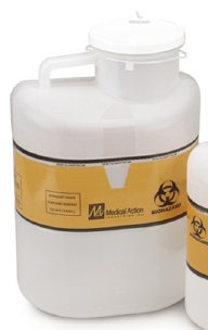 Medegen Medical Products LLC Sharps Container Sharps-Tainer® Translucent Base 15 H X 10 W X 6 D Inch Vertical Entry 2.5 Gallon - Case of 12 - 180S-CS