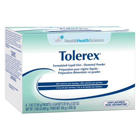 Nestle Healthcare Nutrition Oral Supplement Tolerex® Unflavored Powder 2.82 oz. Individual Packet - CT/6 - 10043900458059-CT