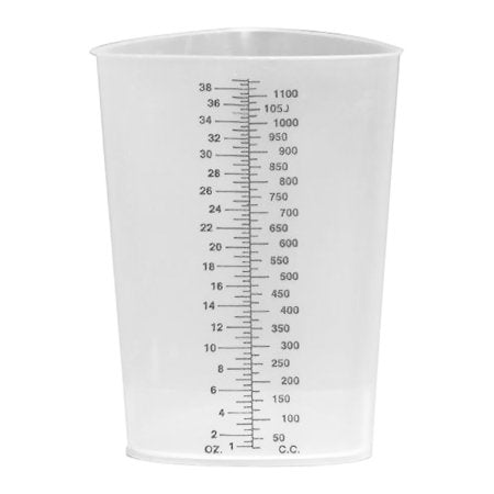 Plasti-Products Graduated Beaker Plasti-Grad® Triangular Polypropylene 1,200 mL - Case of 200 - 1150-CS
