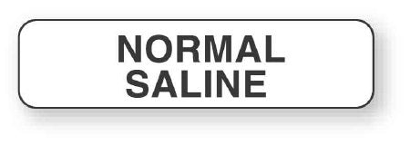 United Ad Label Drug Label UAL™ Anesthesia Label Normal Saline White 5/16 X 1-1/4 Inch - Roll of 1 - ULAM031-RL