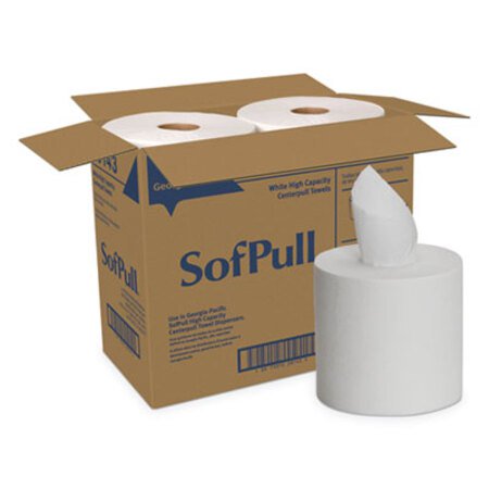 Georgia Pacific® Professional SofPull Perforated Paper Towel, 1-Ply, 7.8 x 15, White, 560/Roll, 4 Rolls/Carton - CT/1 - GPC-28143-CT