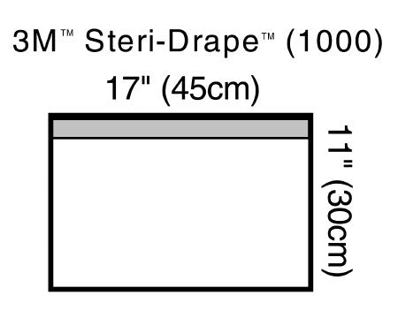 3M Surgical Drape 3M™ Steri-Drape™ Small Towel Drape 11 W X 17 L Inch NonSterile - Case of 100 - 1000NSD-CS