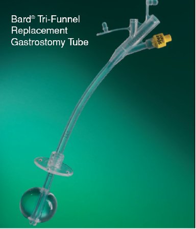 Bard Peripheral Vascular Triple Replacement Gastrostomy Tube Bard® 24 Fr. Silicone Sterile - Each - 000724-EA