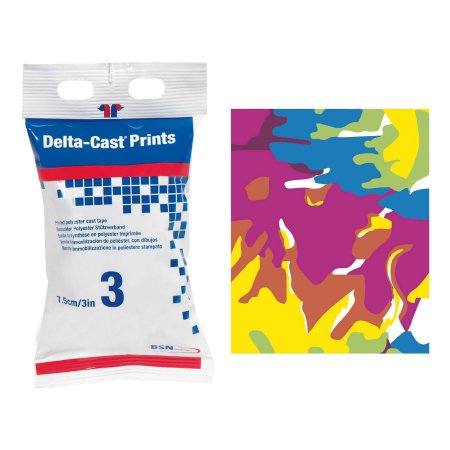 BSN Medical Cast Tape Delta-Cast® Prints 3 Inch X 12 Foot Polyester Pastel Print - Case of 10 - 4073-CS