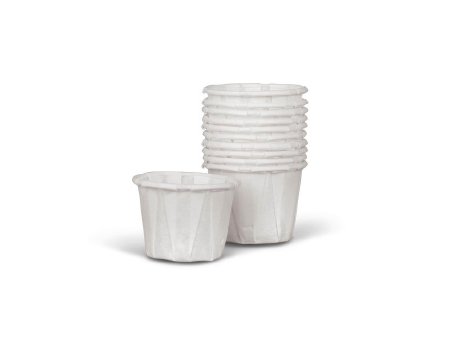 Medline Souffle Cup 0.75 oz. White Paper Disposable - Case of 5000 - NON024215-CS