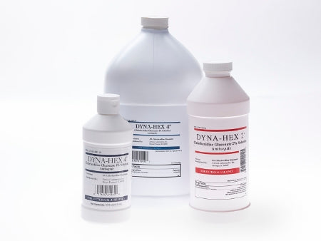 Medline Surgical Scrub Solution Dyna-Hex 4® 4 oz. Bottle 4% Strength CHG (Chlorhexidine Gluconate) NonSterile - Case of 48 - MDS098710-CS