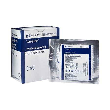 Cardinal Petrolatum Impregnated Dressing Vaseline® Strip 3 X 18 Inch Sterile - DZ/12 - 8884414600-DZ