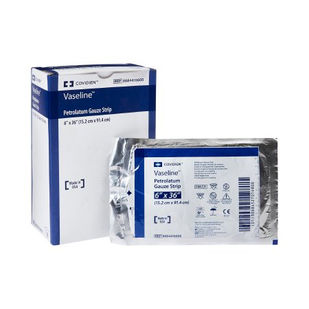 Cardinal Petrolatum Impregnated Dressing Vaseline® Rectangle 6 X 36 Inch Sterile - Each - 8884416600-EA