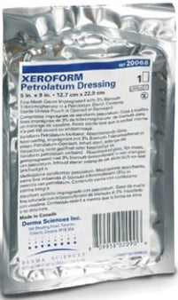 Gentell Xeroform Petrolatum Impregnated Dressing Xeroform™ Strip 1 X 8 Inch Sterile - Each - DKC77034-EA
