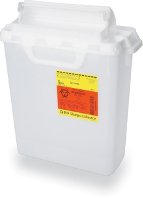 BD Sharps Container BD™ Pearl Base 12-1/2 H X 10-4/5 W X 6 D Inch Horizontal Entry 2 Gallon - Case of 10 - 305422-CS