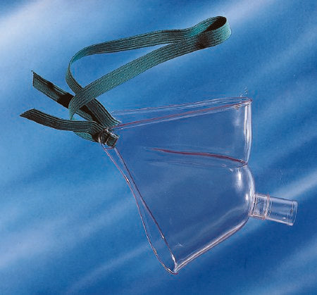 Vyaire Medical Aerosol Mask AirLife® Face Tent Style Adult One Size Fits Most Adjustable Head Strap - Case of 50 - 001221-CS