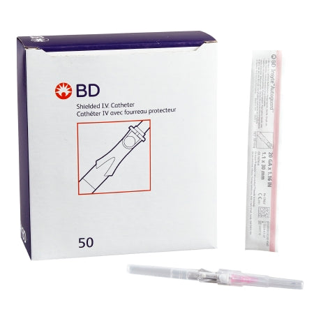 BD Peripheral IV Catheter Insyte™ Autoguard™ 20 Gauge 1.16 Inch Retracting Safety Needle - Case of 200 - 381434-CS
