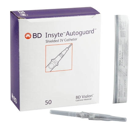 BD Peripheral IV Catheter Insyte™ Autoguard™ 16 Gauge 1.16 Inch Retracting Safety Needle - Case of 200 - 381454-CS