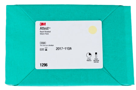 3M Attest™ Rapid Readout Sterilization Biological Indicator Pack Steam - Case of 25 - 1296F-CS