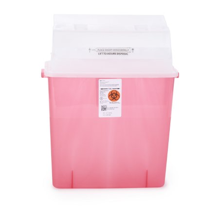 Cardinal Sharps Container GatorGuard™ In-Room™ Translucent Red Base 20-1/2 H X 14 W X 6 D Inch Horizontal Entry 3 Gallon - Each - 31314886-EA