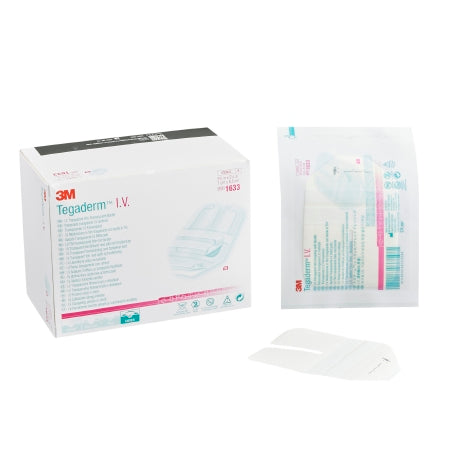 3M I.V. Dressing 3M™ Tegaderm™ Adhesive / Film 2-3/4 X 3-1/4 Inch Sterile - Each - 1633-EA