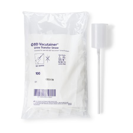 BD Urine Transfer Straw Vacutainer® FOr BD Vacutainer® Urine Collection System - Box of 100 - 364966-BX