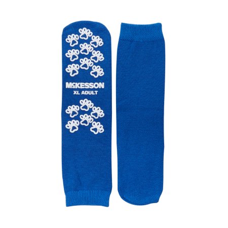 McKesson Slipper Socks McKesson Terries™ X-Large Royal Blue Above the Ankle - Case of 48 - 40-3816-CS