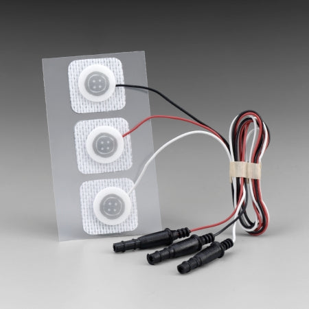3M ECG Electrode with Leadwire Cloth Backing Radiolucent Snap Connector 3 per Pack - Case of 300 - 2283-CS