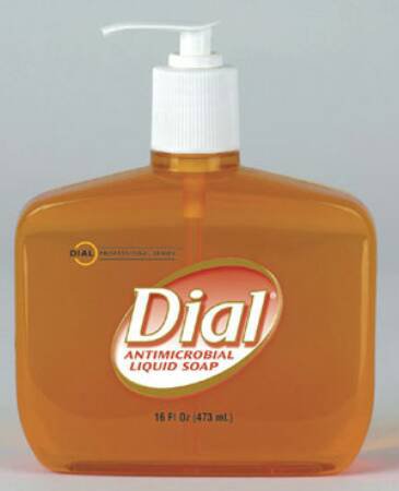 Lagasse Antimicrobial Soap Dial® Gold Liquid 16 oz. Pump Bottle Scented - Case of 12 - DIA80790CT-CS