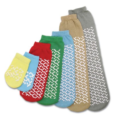 Medline Slipper Socks Toddler Teal Below the Ankle - Case of 48 - MDT211218T-CS