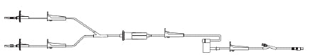 BD IV Pump Set Alaris® Pump 1 Port 20 Drops / mL Drip Rate With Filter 106 Inch Tubing - Case of 20 - 28080E-CS