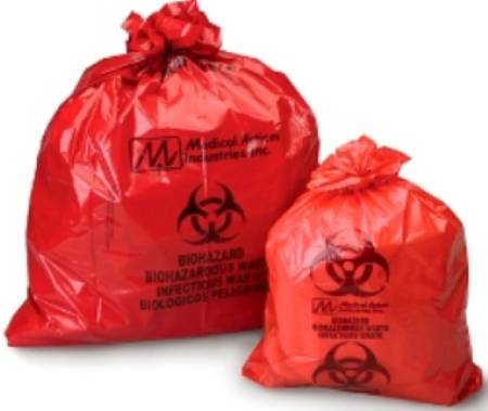 Medegen Medical Products LLC Biohazard Waste Bag Medegen Medical Products 7 to 10 gal. Red Bag Polyethylene 23 X 23 Inch - Case of 500 - 115H-CS