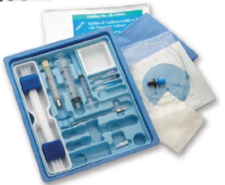 Teleflex LLC Epidural Tray Continuous 17 Gauge 3-7/8 Inch - Case of 10 - AK-05000-CS