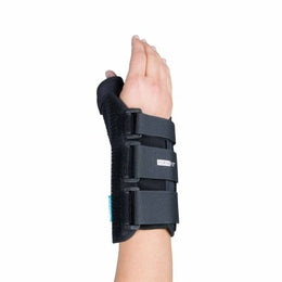 Ossur Wrist Brace with Thumb Spica Ossur® Formfit® Aluminum / Cotton / Polyester Left Hand Black Small - Each - 3030-EA