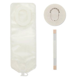 Hollister Ostomy Pouch Pouchkins™ Newborn One-Piece System 6 Inch Length 7/8 to 1-3/8 Inch Stoma Drainable Flat, Trim To Fit - Box of 15 - 3778-BX