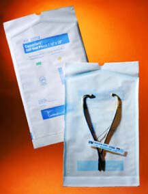 Cardinal Sterilization Pouch Ethylene Oxide (EO) Gas / Steam 7-1/2 X 13 Inch Transparent / White Self Seal Paper / Film - Pack of 200 - 92713-PK