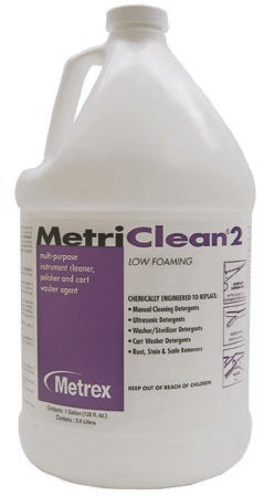 Metrex Research Instrument Detergent MetriClean® 2 Liquid Concentrate 1 gal. Jug Unscented - GL/1 - 10-8100-GL