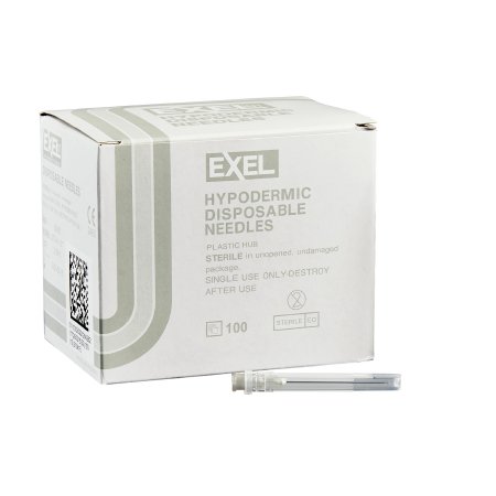 AirTite Products Hypodermic Needle EXELInt® 1-1/2 Inch Length 27 Gauge Regular Wall Without Safety - Box of 100 - 26426-BX