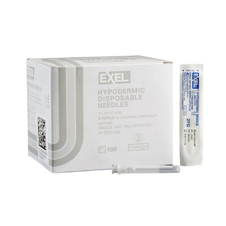AirTite Products Hypodermic Needle EXELInt® 1-1/4 Inch Length 27 Gauge Regular Wall Without Safety - Case of 2000 - 26427-CS