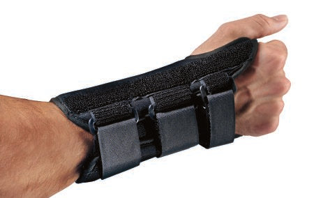 DJO Wrist Brace ProCare® ComfortFORM™ Aluminum / Foam / Spandex / Plastic Right Hand Black X-Small - Each - 79-87282-EA