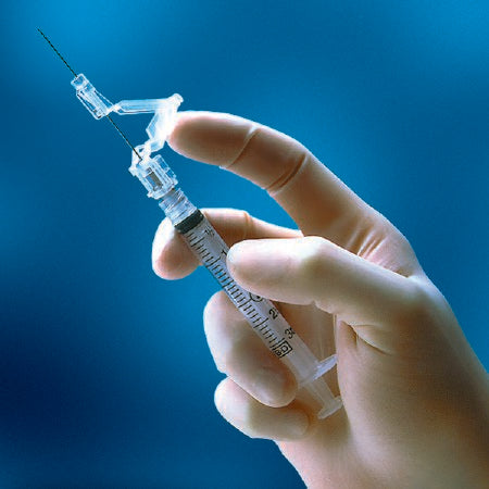 BD Safety Hypodermic Syringe with Needle SafetyGlide™ 10 mL 1-1/2 Inch 22 Gauge Sliding Safety Needle Regular Wall - Case of 400 - 305908-CS