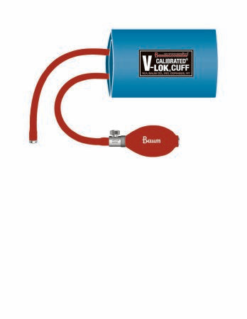 W.A. Baum Reusable Blood Pressure Cuff and Bulb Calibrated® V-Lok® 10 to 19 cm Arm Polyester Fabric Cuff Infant Cuff - Each - 1822NL-EA