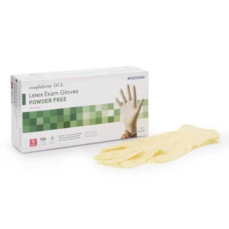 McKesson Exam Glove McKesson Confiderm® Small NonSterile Latex Standard Cuff Length Smooth Ivory Not Rated - Case of 1000 - 14-314-CS