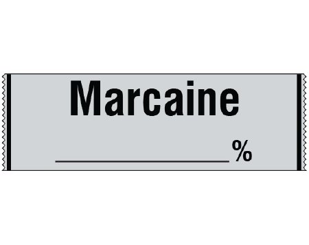 Shamrock Scientific Drug Label Shamrock Anesthesia Label Marcaine______% Gray 1/2 X 1 Inch - Roll of 1 - SA-306-RL