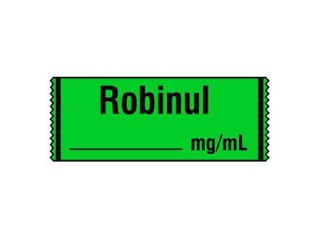 Shamrock Scientific Drug Label Shamrock Anesthesia Label ROBINUL / _____ mg / mL Green 1/2 X 1 Inch - Roll of 1 - SA-312-RL
