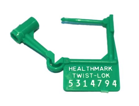 Healthmark Industries Tamper Evident Seal Twist-Loks Numbered Green Plastic 1 Inch - Pack of 100 - 5224 GN-PK