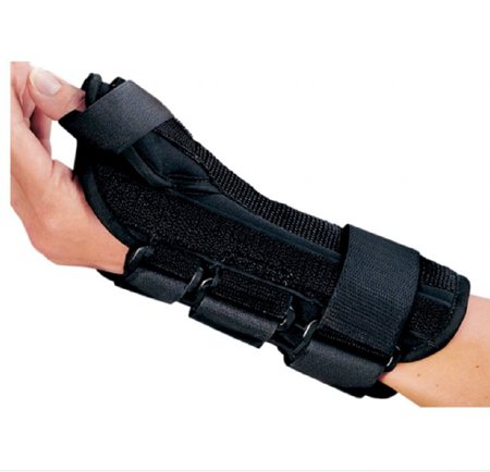 DJO Wrist Brace with Abducted Thumb ProCare® ComfortFORM™ Aluminum / Foam / Spandex / Plastic Right Hand Black Medium - Each - 79-87305-EA